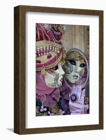 Reflection in Mirror Venice at Carnival Time, Italy-Darrell Gulin-Framed Photographic Print