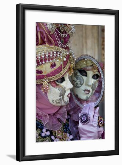 Reflection in Mirror Venice at Carnival Time, Italy-Darrell Gulin-Framed Photographic Print