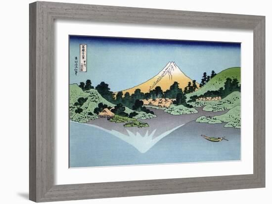 Reflection in the Surface of the Water, Misaka, Kai Province, 1830-1833-Katsushika Hokusai-Framed Giclee Print