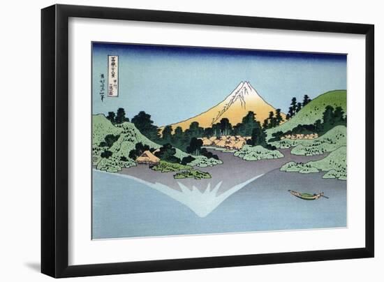 Reflection in the Surface of the Water, Misaka, Kai Province, 1830-1833-Katsushika Hokusai-Framed Giclee Print