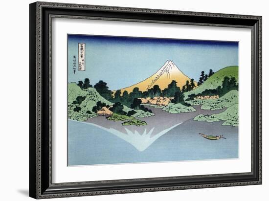 Reflection in the Surface of the Water, Misaka, Kai Province, 1830-1833-Katsushika Hokusai-Framed Giclee Print