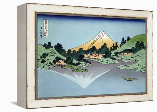 Reflection in the Surface of the Water, Misaka, Kai Province, 1830-1833-Katsushika Hokusai-Framed Premier Image Canvas