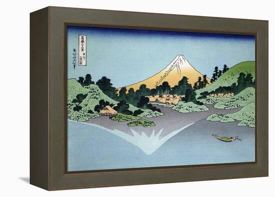 Reflection in the Surface of the Water, Misaka, Kai Province, 1830-1833-Katsushika Hokusai-Framed Premier Image Canvas