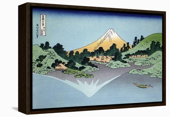 Reflection in the Surface of the Water, Misaka, Kai Province, 1830-1833-Katsushika Hokusai-Framed Premier Image Canvas