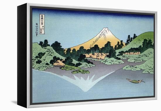 Reflection in the Surface of the Water, Misaka, Kai Province, 1830-1833-Katsushika Hokusai-Framed Premier Image Canvas