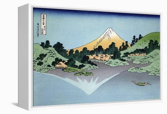 Reflection in the Surface of the Water, Misaka, Kai Province, 1830-1833-Katsushika Hokusai-Framed Premier Image Canvas
