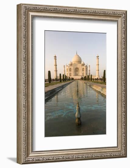 Reflection in Water. Taj Mahal at Sunset. Agra. India-Tom Norring-Framed Photographic Print