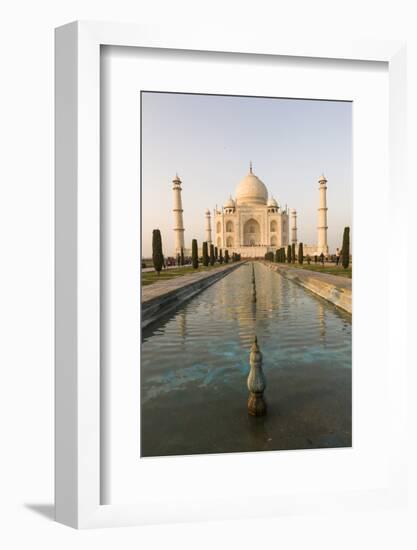 Reflection in Water. Taj Mahal at Sunset. Agra. India-Tom Norring-Framed Photographic Print