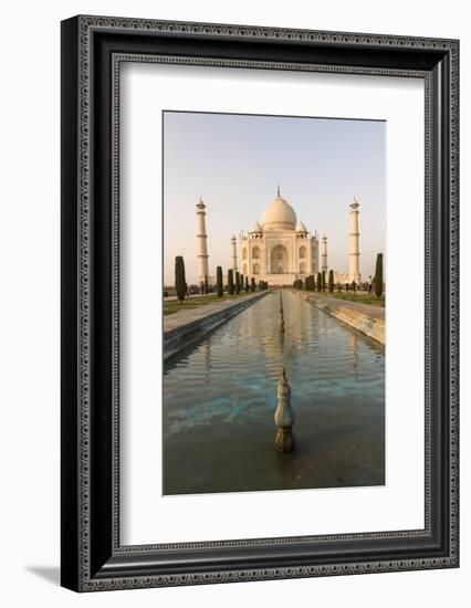 Reflection in Water. Taj Mahal at Sunset. Agra. India-Tom Norring-Framed Photographic Print