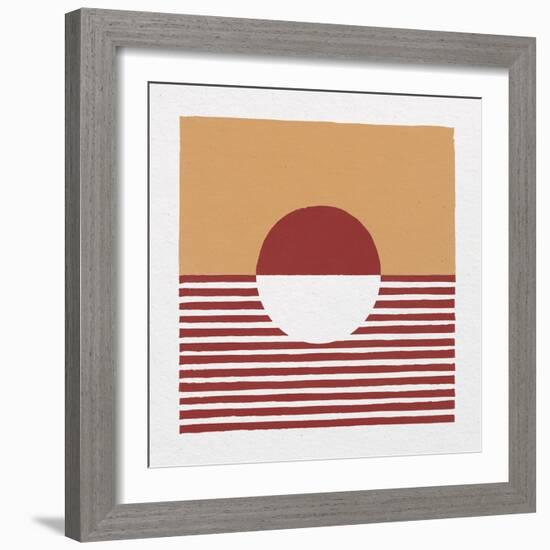 Reflection IV Red Yellow-Moira Hershey-Framed Art Print