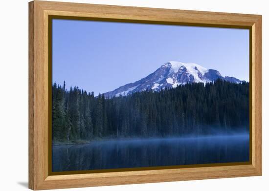 Reflection Lake, Mt. Rainier National Park, WA-Justin Bailie-Framed Premier Image Canvas