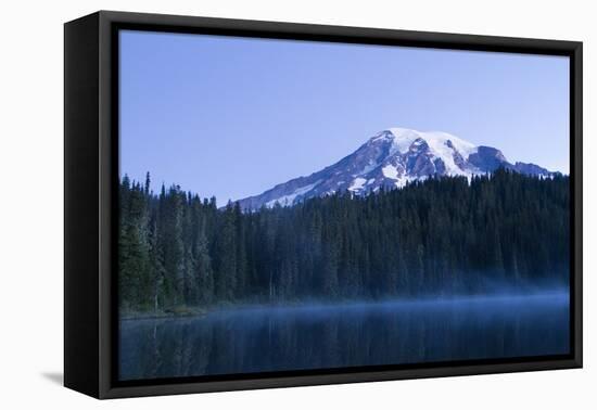 Reflection Lake, Mt. Rainier National Park, WA-Justin Bailie-Framed Premier Image Canvas