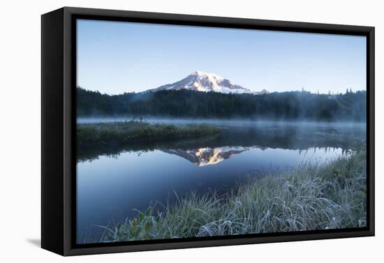 Reflection Lake. Mt. Rainier National Park, WA-Justin Bailie-Framed Premier Image Canvas