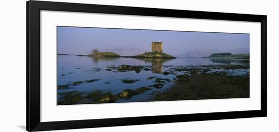 Reflection of a Castle in Water, Castle Stalker, Highlands, Scotland, United Kingdom-null-Framed Photographic Print