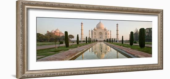 Reflection of a Mausoleum in Water, Taj Mahal, Agra, Uttar Pradesh, India-null-Framed Photographic Print