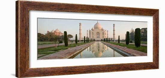 Reflection of a Mausoleum in Water, Taj Mahal, Agra, Uttar Pradesh, India-null-Framed Photographic Print