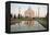 Reflection of a Mausoleum in Water, Taj Mahal, Agra, Uttar Pradesh, India-null-Framed Stretched Canvas