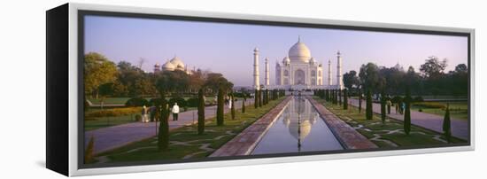 Reflection of a Mausoleum on Water, Taj Mahal, Agra, Uttar Pradesh, India-null-Framed Premier Image Canvas