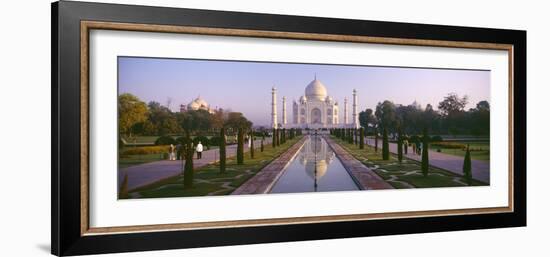 Reflection of a Mausoleum on Water, Taj Mahal, Agra, Uttar Pradesh, India-null-Framed Photographic Print