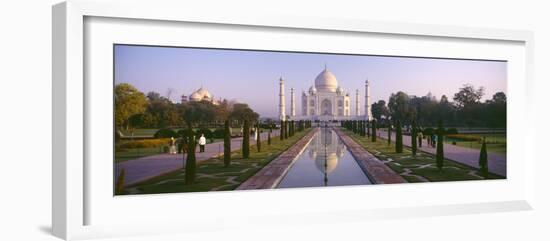 Reflection of a Mausoleum on Water, Taj Mahal, Agra, Uttar Pradesh, India-null-Framed Photographic Print