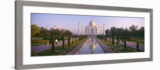 Reflection of a Mausoleum on Water, Taj Mahal, Agra, Uttar Pradesh, India-null-Framed Photographic Print