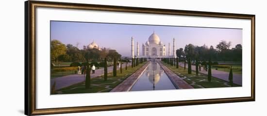 Reflection of a Mausoleum on Water, Taj Mahal, Agra, Uttar Pradesh, India-null-Framed Photographic Print