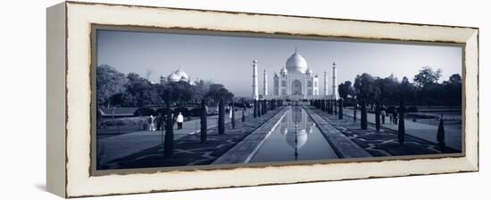 Reflection of a Mausoleum on Water, Taj Mahal, Agra, Uttar Pradesh, India-null-Framed Premier Image Canvas