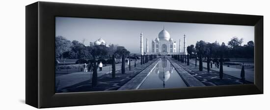 Reflection of a Mausoleum on Water, Taj Mahal, Agra, Uttar Pradesh, India-null-Framed Premier Image Canvas