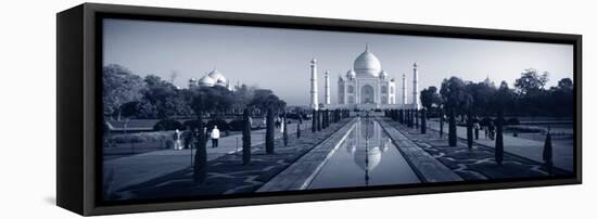 Reflection of a Mausoleum on Water, Taj Mahal, Agra, Uttar Pradesh, India-null-Framed Premier Image Canvas