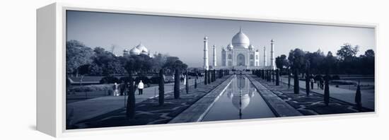 Reflection of a Mausoleum on Water, Taj Mahal, Agra, Uttar Pradesh, India-null-Framed Premier Image Canvas