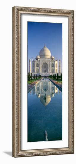 Reflection of a Mausoleum on Water, Taj Mahal, Agra, Uttar Pradesh, India-null-Framed Photographic Print