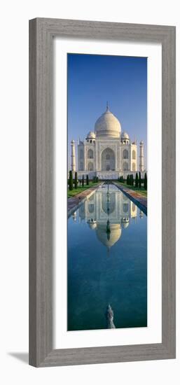 Reflection of a Mausoleum on Water, Taj Mahal, Agra, Uttar Pradesh, India-null-Framed Photographic Print