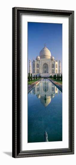 Reflection of a Mausoleum on Water, Taj Mahal, Agra, Uttar Pradesh, India-null-Framed Photographic Print