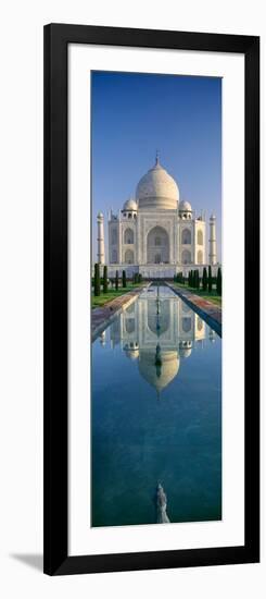 Reflection of a Mausoleum on Water, Taj Mahal, Agra, Uttar Pradesh, India-null-Framed Photographic Print