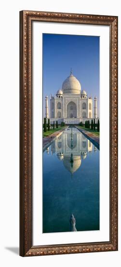 Reflection of a Mausoleum on Water, Taj Mahal, Agra, Uttar Pradesh, India-null-Framed Photographic Print