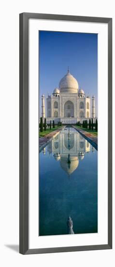 Reflection of a Mausoleum on Water, Taj Mahal, Agra, Uttar Pradesh, India-null-Framed Photographic Print