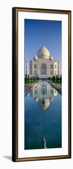 Reflection of a Mausoleum on Water, Taj Mahal, Agra, Uttar Pradesh, India-null-Framed Photographic Print