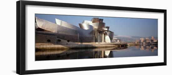 Reflection of a Museum on Water, Guggenheim Musuem, Bilbao, Spain-null-Framed Photographic Print