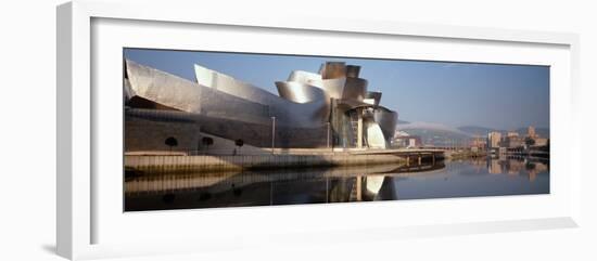 Reflection of a Museum on Water, Guggenheim Musuem, Bilbao, Spain-null-Framed Photographic Print