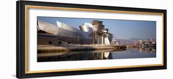 Reflection of a Museum on Water, Guggenheim Musuem, Bilbao, Spain-null-Framed Photographic Print