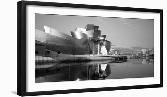 Reflection of a Museum on Water, Guggenheim Musuem, Bilbao, Spain-null-Framed Photographic Print