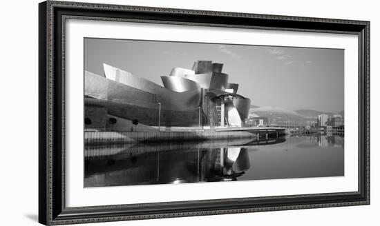 Reflection of a Museum on Water, Guggenheim Musuem, Bilbao, Spain-null-Framed Photographic Print