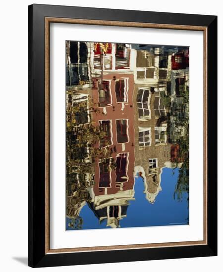 Reflection of Amsterdam Houses in Canal, Amsterdam, the Netherlands (Holland), Europe-Richard Nebesky-Framed Photographic Print