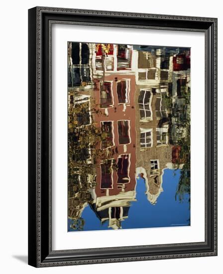 Reflection of Amsterdam Houses in Canal, Amsterdam, the Netherlands (Holland), Europe-Richard Nebesky-Framed Photographic Print