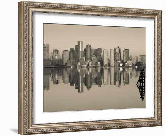 Reflection of Buildings in Water, Boston, Massachusetts, USA-null-Framed Photographic Print