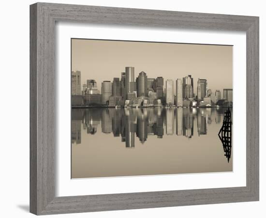 Reflection of Buildings in Water, Boston, Massachusetts, USA-null-Framed Photographic Print