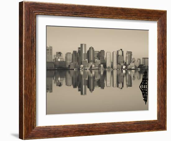 Reflection of Buildings in Water, Boston, Massachusetts, USA-null-Framed Photographic Print