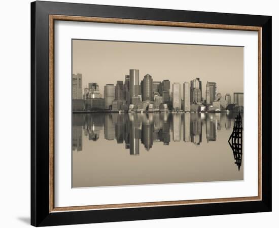 Reflection of Buildings in Water, Boston, Massachusetts, USA-null-Framed Photographic Print