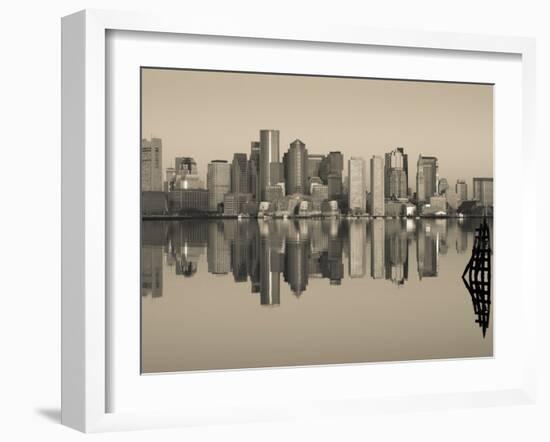 Reflection of Buildings in Water, Boston, Massachusetts, USA-null-Framed Photographic Print