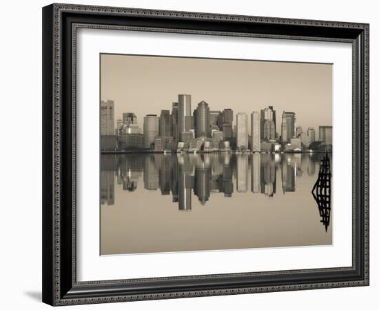 Reflection of Buildings in Water, Boston, Massachusetts, USA-null-Framed Photographic Print